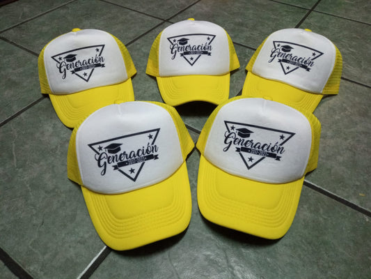 GORRA PERSONALIZADA PARA GRADUACION, FIN DE CURSO, ESCUELAS